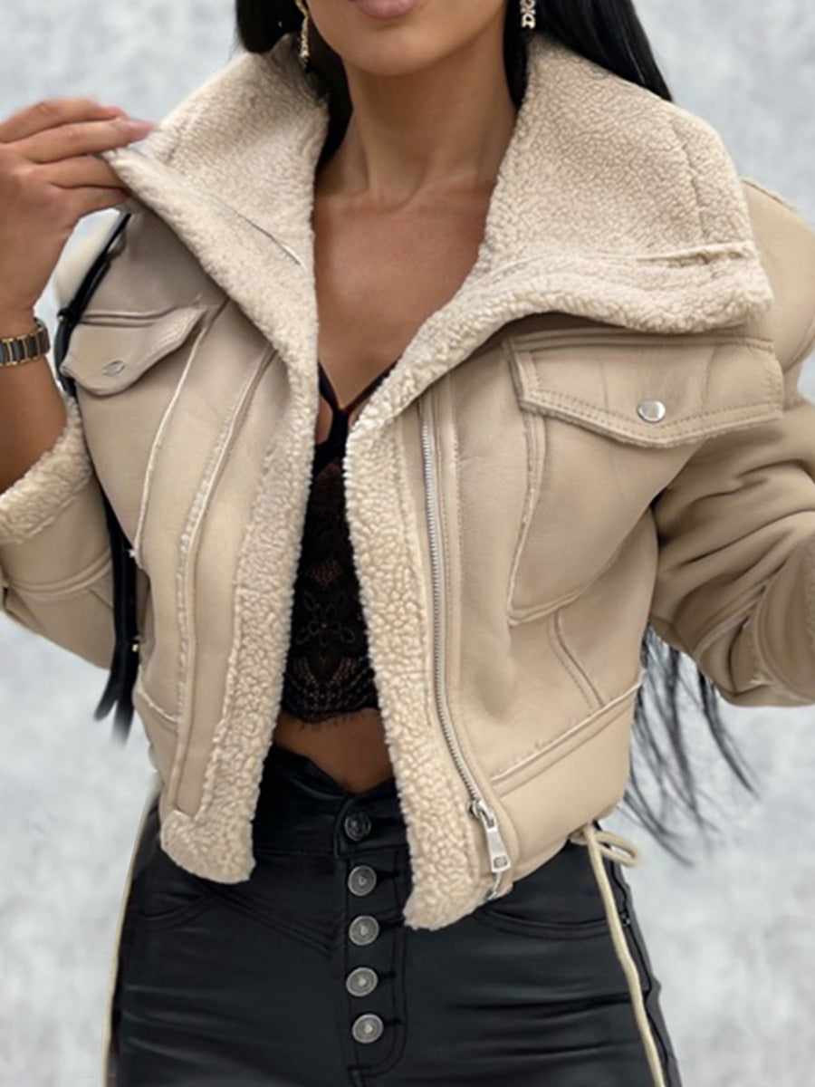 Women Fashionable Short Parka Coat