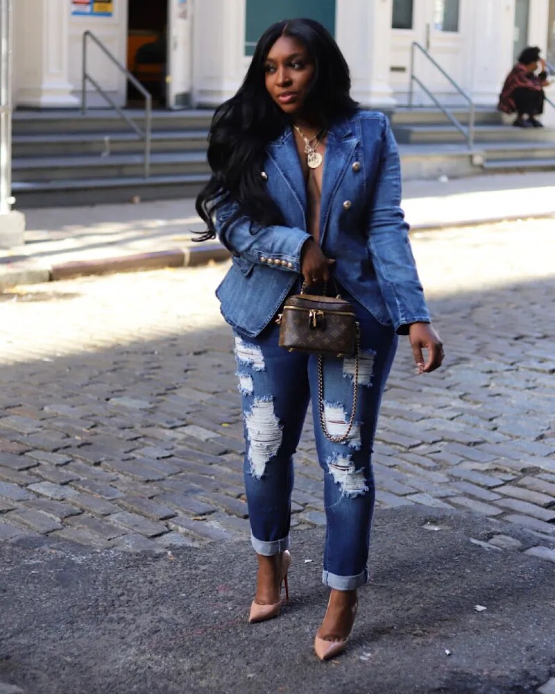 Fall Denim Blazer