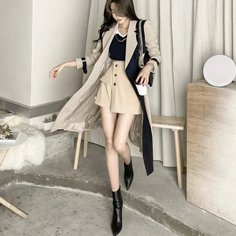 Khaki Autumn Women's Trench Coat