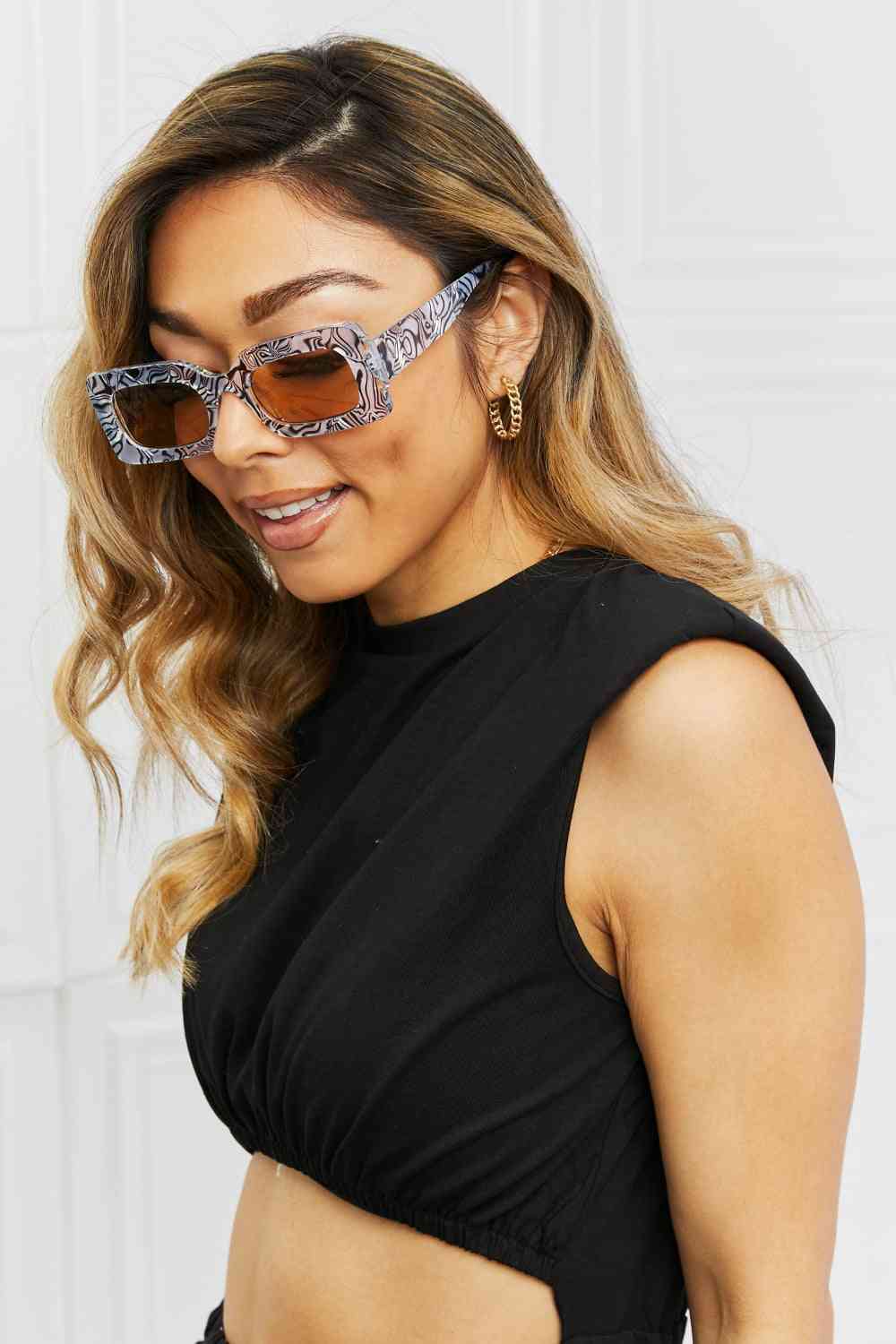 Tortoiseshell Rectangle Sunglasses